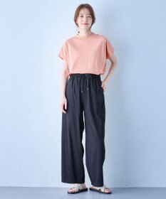 ANY 【UVケア/接触冷感】モックネックフレンチスリーブＴシャツ