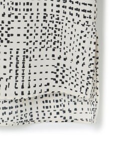 23区 L 【洗える】モノクロトーンプリント ブラウス