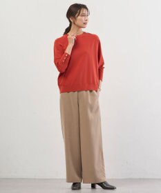 J.PRESS LADIES ピーチポプリン ワイド パンツ