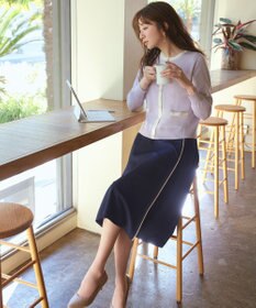 ANY SIS 【洗える】ビットポイントフレア スカート