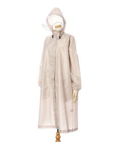 MOONBAT FLAT PURE サイクル レインコート ボーダー 自転車 収納袋付き