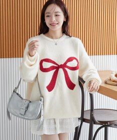 WEGO フラッフィーグラフィックBIGニットプルオーバー