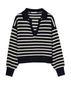 Green Parks キーネックボーダープルオーバー