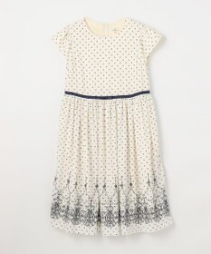 組曲 KIDS 【150-170㎝】ドットシフォン ワンピース