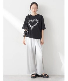 earth music&ecology ラメ刺繍ハートロゴＴ