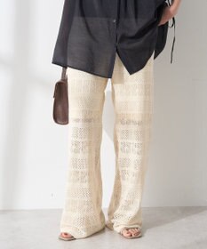 AMERICAN HOLIC レース編みニットパンツ