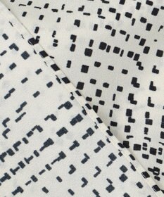 23区 L 【洗える】モノクロトーンプリント ブラウス