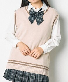 WEGO 【SCHOOLITEM】ラインスクールニットベスト