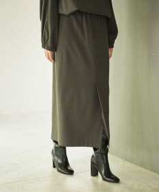 #Newans 【洗濯機可能/ウエストゴム】ロングナロースカート
