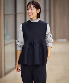 UNFILO フリルネックシャツ