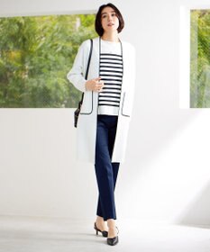 自由区 【洗える】ドライコットンハイゲージニット アウター