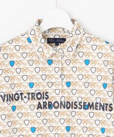 23区GOLF 【WOMEN】【UVカット】エンブレム柄ポロシャツ