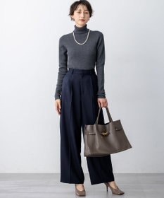 23区 S 【滝沢眞規子さん着用/WEB限定カラーあり】ウーステッドウール リブタートル ニット