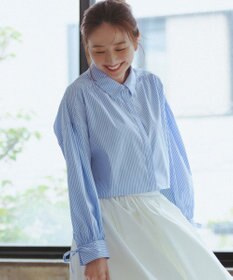 Feroux 【ONWARD CROSSET MAG掲載・2WAY】リボンクロップド シャツ