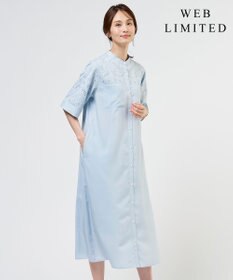 J.PRESS LADIES 【WEB限定カラーあり】エンブロイダリー シャツ ワンピース