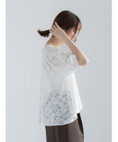 Te chichi メッシュレースボリュームスリーブブラウス