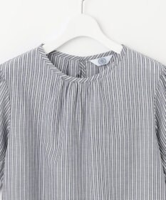 J.PRESS LADIES 【洗える】BEZ空羽ストライプ クルーネック ブラウス