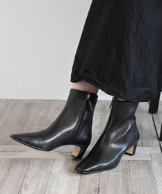APOM イタリアンカーフ サイドジップアンクルブーツ 45