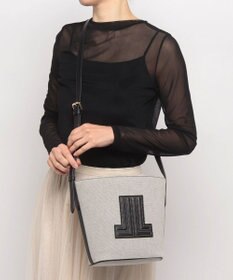 LANVIN en Bleu ヴィジュキャンバス ショルダーバッグ