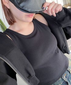 WEGO 【カップ付きインナー/SMサイズ展開】なちゅ盛れカップインアメスリタンク