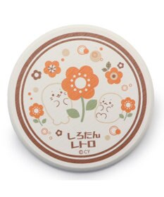 Mother garden しろたん 珪藻土 コースター レトロ 単品 《 チューリップ柄 / アネモネ柄 》