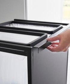 tower 目隠し分別ダストワゴン タワー 45L 2分別 ブラック