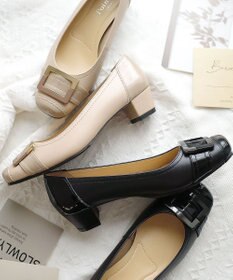 Pointer 日本製 本革バックルパンプス