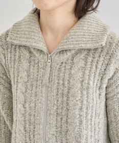 Green Parks 衿付きケーブルｚｉｐカーディガン