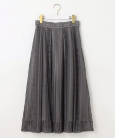 ANY SIS 【洗える】ストライプメッシュレース スカート