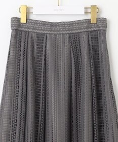 ANY SIS 【洗える】ストライプメッシュレース スカート