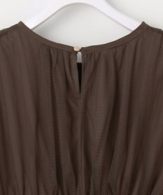 ANY SIS 【洗える】チュールペプラム ブラウス