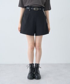 earth music&ecology ベルト付きタブデザインショートパンツ