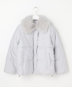 Feroux ファーカラー付き・ダウン見え中綿 ジャケット