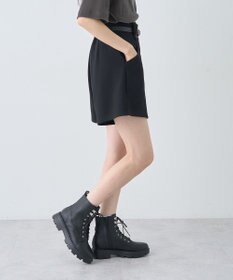 earth music&ecology ベルト付きタブデザインショートパンツ