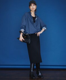 23区 【洗える】ライトダンガリー 2WAY シャツ