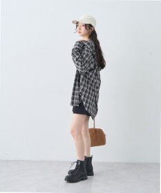 earth music&ecology ベルト付きタブデザインショートパンツ