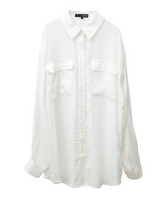 Green Parks ・ＳＵＧＡＲ　ＳＰＯＯＮ　サテンオーバーシャツチュニック