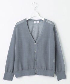J.PRESS LADIES S 【洗える】LINEN MIX SHEER Vネック カーディガン