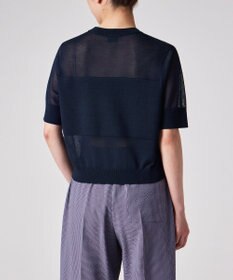 Paul Smith 【洗える】シアーボーダー 半袖ニット