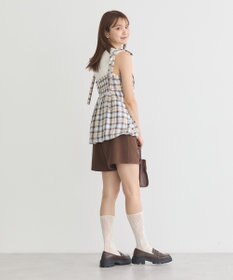 earth music&ecology ベルト付きタブデザインショートパンツ