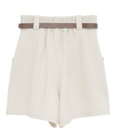 earth music&ecology ベルト付きタブデザインショートパンツ