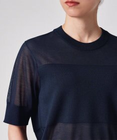 Paul Smith 【洗える】シアーボーダー 半袖ニット