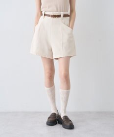 earth music&ecology ベルト付きタブデザインショートパンツ