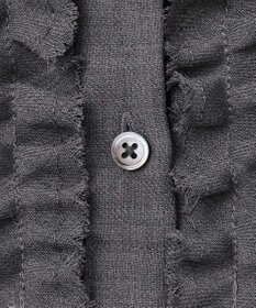 自由区 【セットアップ対応・洗える】ハイツイストビエラフロントフリル ブラウス