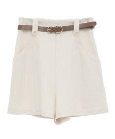 earth music&ecology ベルト付きタブデザインショートパンツ