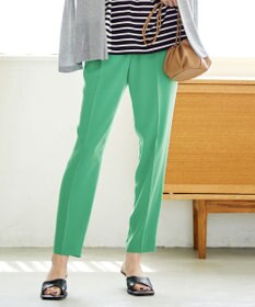 ICB 【人気のため新色追加・洗える】Naiaバックサテン テーパードパンツ