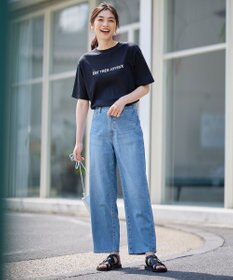 ANY 【汗ジミ防止加工】シルケットスムース半袖ロゴTシャツ