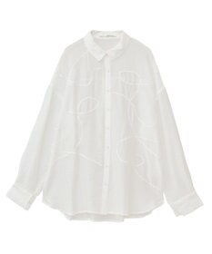 Green Parks ・ＥＬＥＮＣＡＲＥ　ＤＵＥ　テープ刺繍シアーシャツ