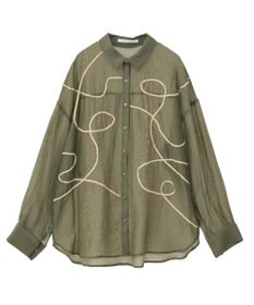 Green Parks ・ＥＬＥＮＣＡＲＥ　ＤＵＥ　テープ刺繍シアーシャツ