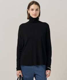 ICB 【新色追加・WEB限定カラーあり】 ヴィスコースワイド タートルネックプルオーバー ブラック